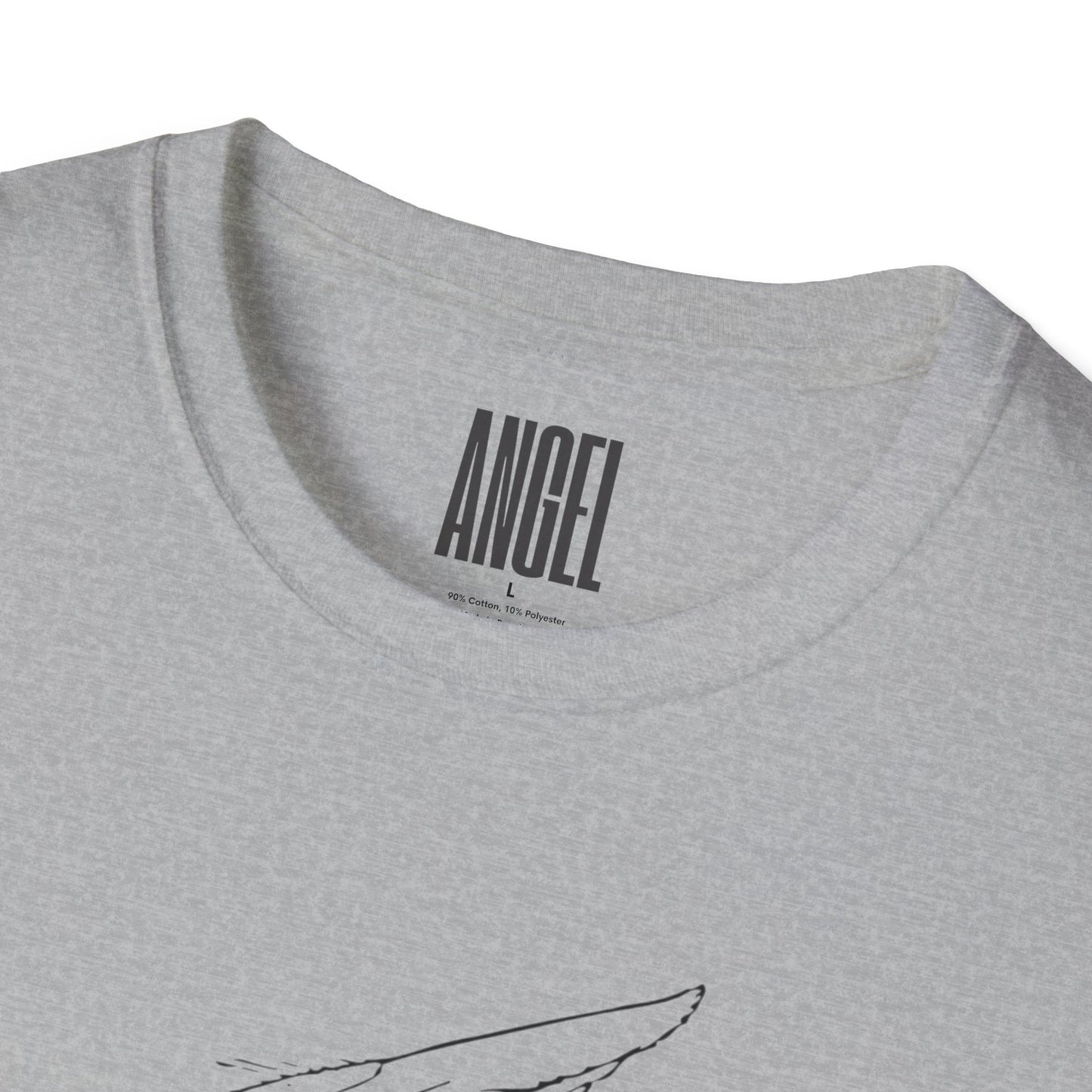 Angel Sketch T‑Shirt — Minimalist Line Art Graphic Tee