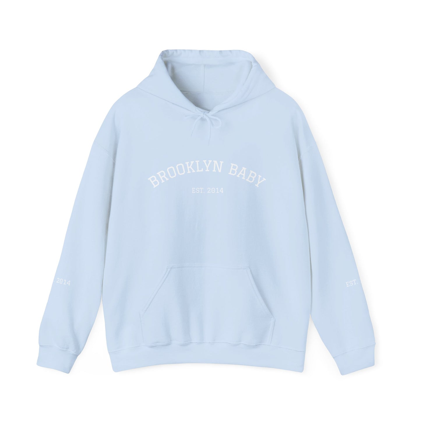 Brooklyn Baby Hoodie – Minimalist 'BROOKLYN BABY EST 2014' Pullover