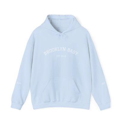 Brooklyn Baby Hoodie – Minimalist 'BROOKLYN BABY EST 2014' Pullover
