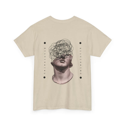 Abstract Mind Art Tee — Surreal Head Scribble Graphic T-Shirt