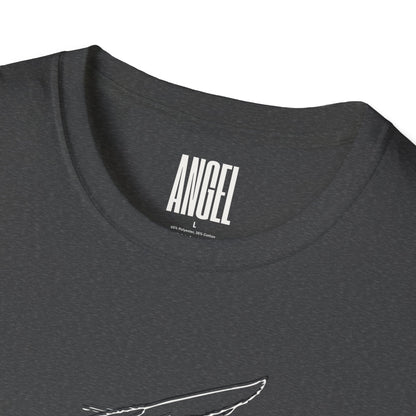Angel Sketch T‑Shirt — Minimalist Line Art Graphic Tee