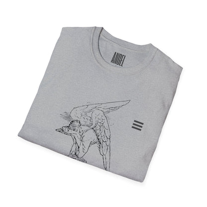 Angel Sketch T‑Shirt — Minimalist Line Art Graphic Tee