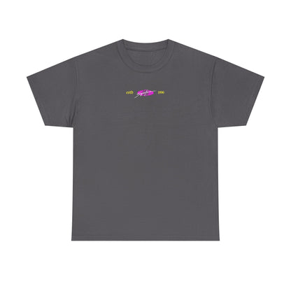 Fearless Statue Graphic Tee — Neon Streetwear T-Shirt