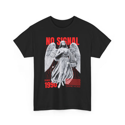 Graphic Tee — 'No Signal' Angel Vintage 1990s Retro Streetwear