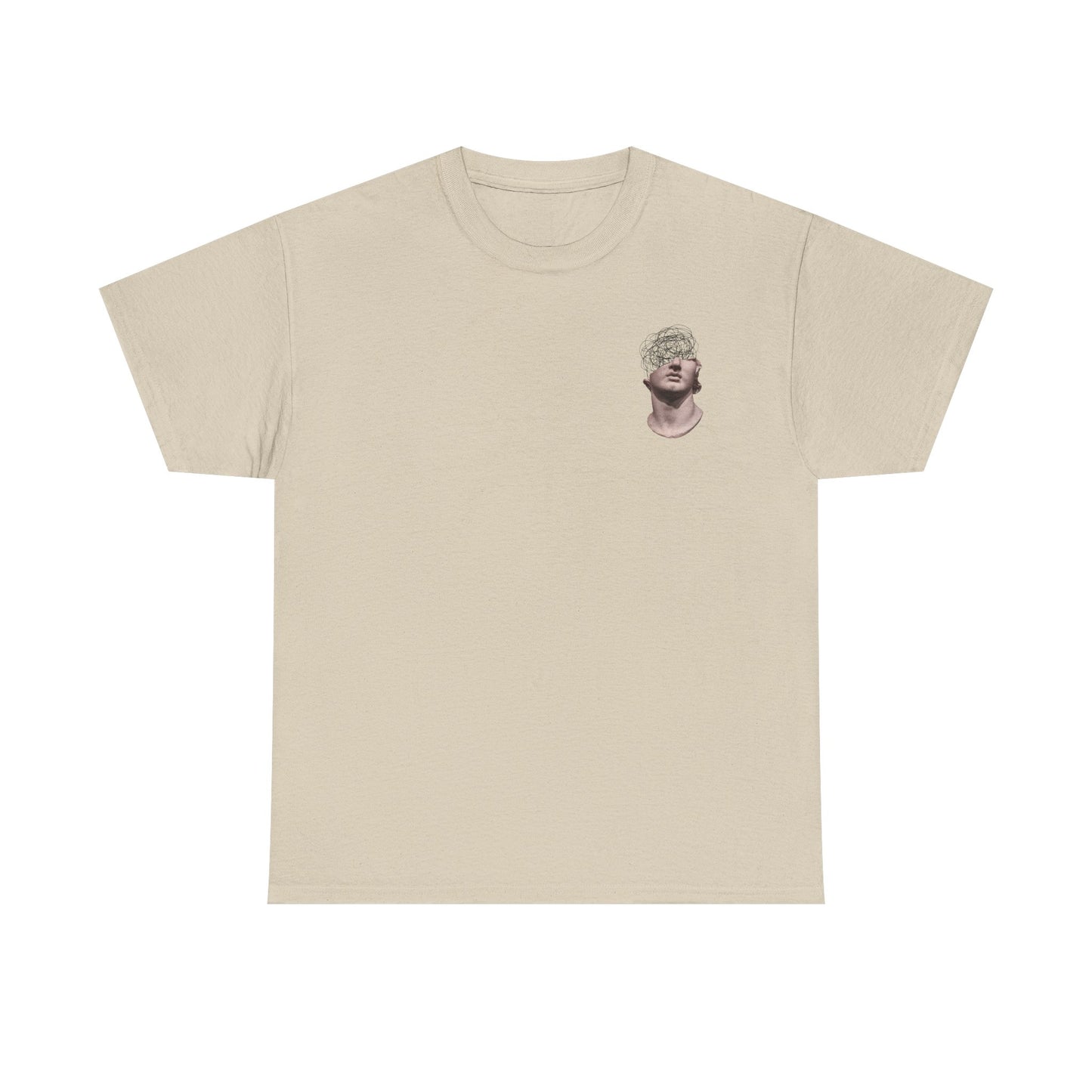 Abstract Mind Art Tee — Surreal Head Scribble Graphic T-Shirt