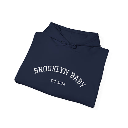 Brooklyn Baby Hoodie – Minimalist 'BROOKLYN BABY EST 2014' Pullover