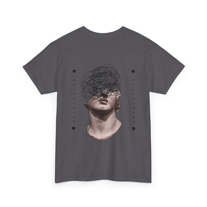 Abstract Mind Art Tee — Surreal Head Scribble Graphic T-Shirt