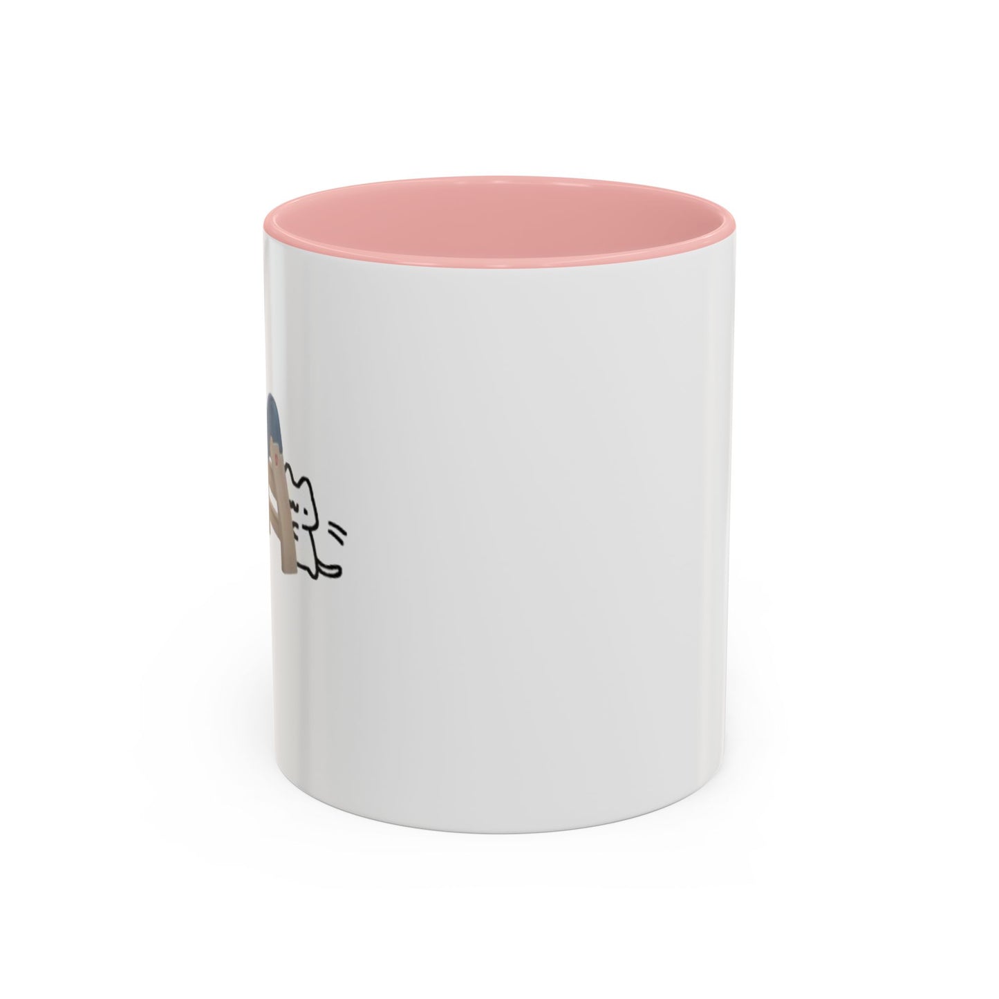 Cute Slide Cat Accent Coffee Mug — Cute Cat Coffee Cup (11/15oz)