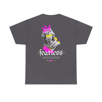 Fearless Statue Graphic Tee — Neon Streetwear T-Shirt