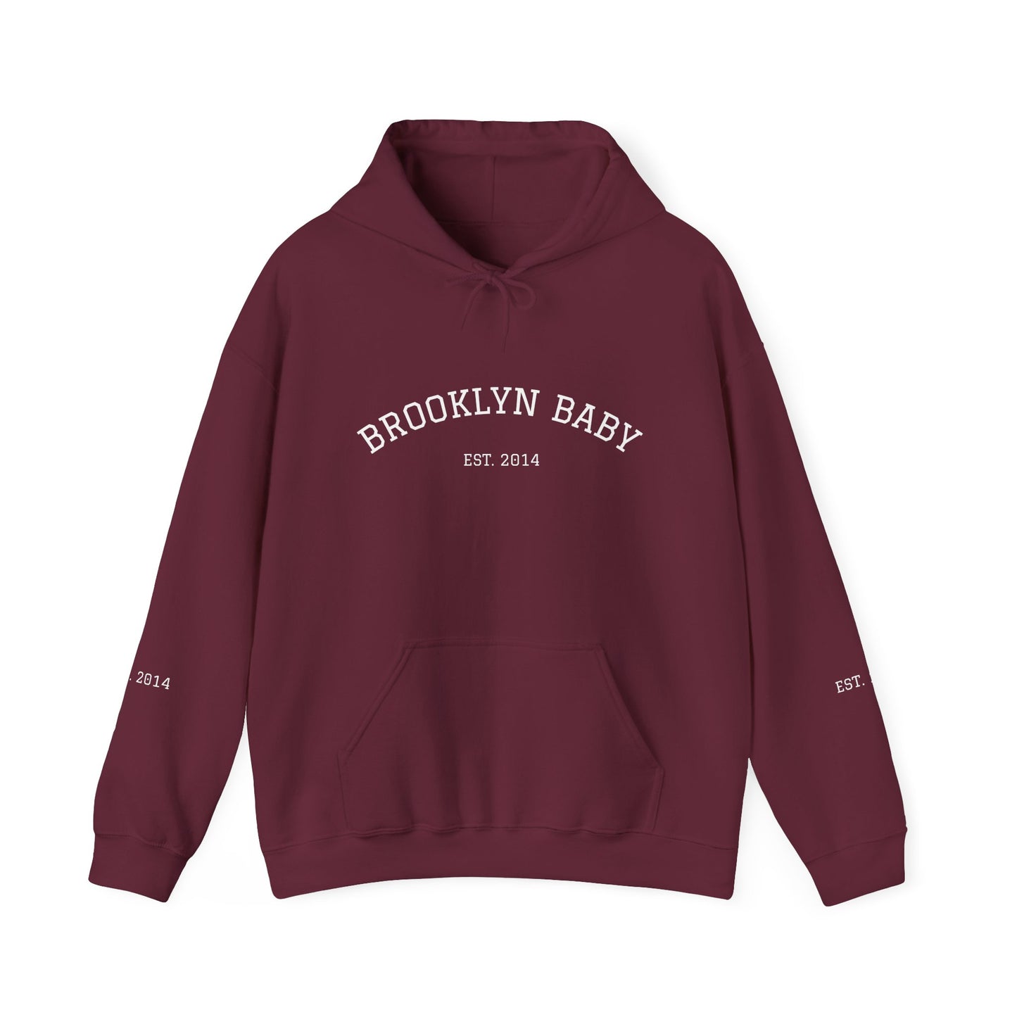 Brooklyn Baby Hoodie – Minimalist 'BROOKLYN BABY EST 2014' Pullover