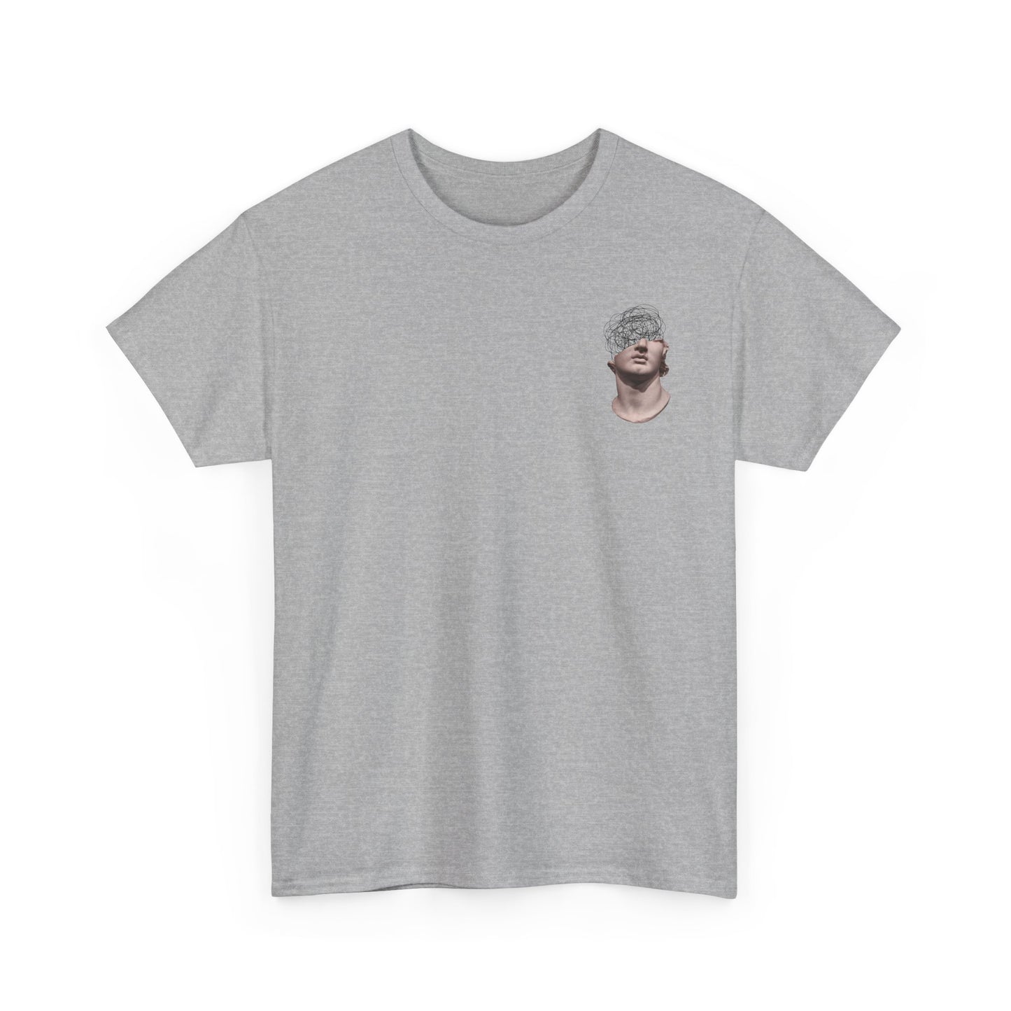 Abstract Mind Art Tee — Surreal Head Scribble Graphic T-Shirt
