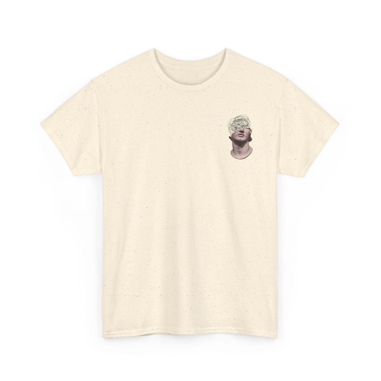 Abstract Mind Art Tee — Surreal Head Scribble Graphic T-Shirt
