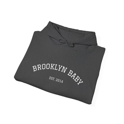 Brooklyn Baby Hoodie – Minimalist 'BROOKLYN BABY EST 2014' Pullover