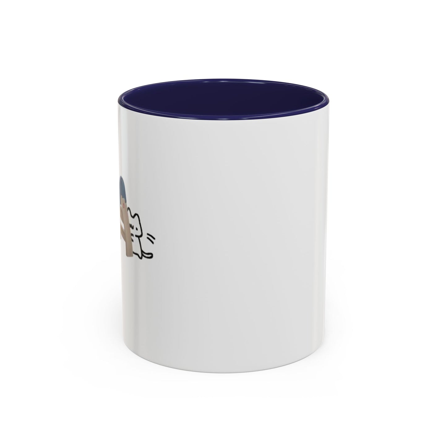 Cute Slide Cat Accent Coffee Mug — Cute Cat Coffee Cup (11/15oz)