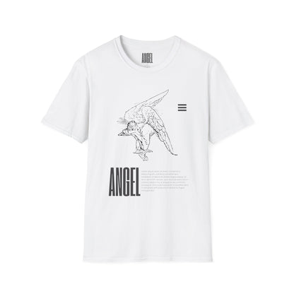 Angel Sketch T‑Shirt — Minimalist Line Art Graphic Tee