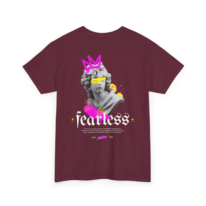 Fearless Statue Graphic Tee — Neon Streetwear T-Shirt