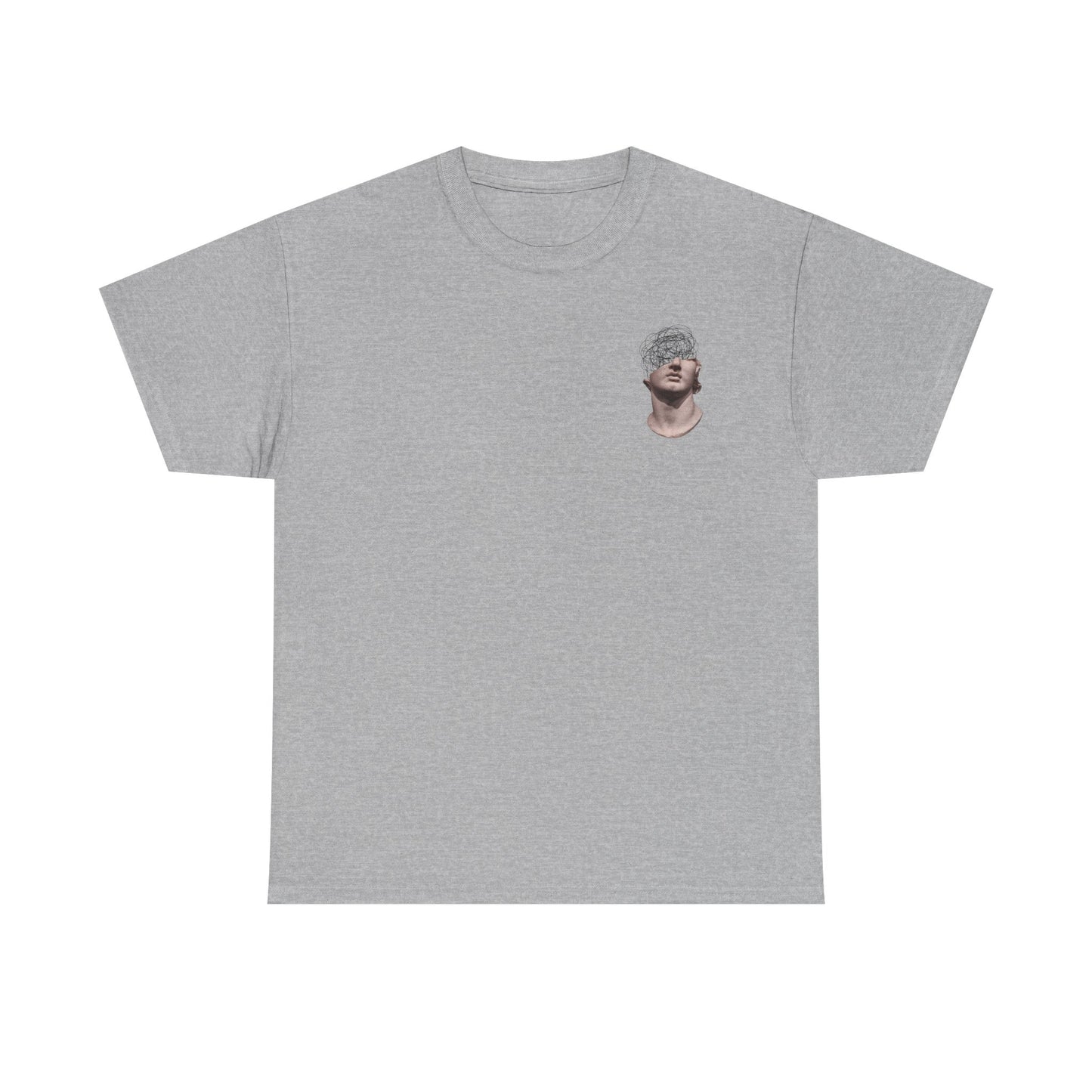 Abstract Mind Art Tee — Surreal Head Scribble Graphic T-Shirt