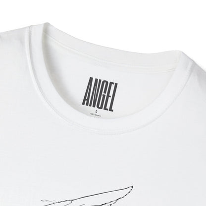 Angel Sketch T‑Shirt — Minimalist Line Art Graphic Tee
