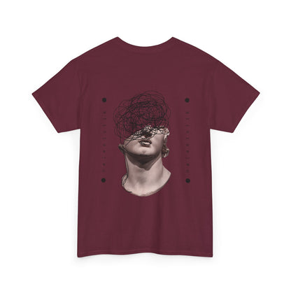 Abstract Mind Art Tee — Surreal Head Scribble Graphic T-Shirt