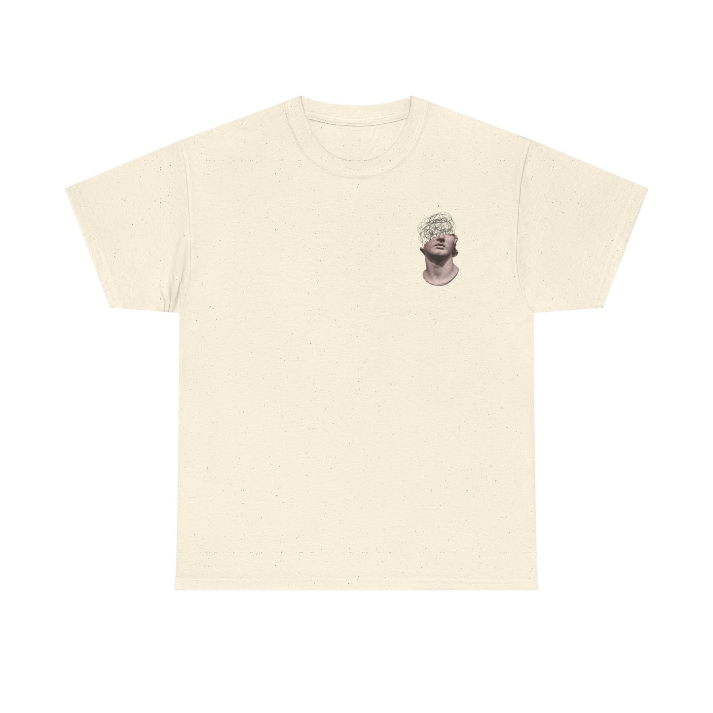 Abstract Mind Art Tee — Surreal Head Scribble Graphic T-Shirt