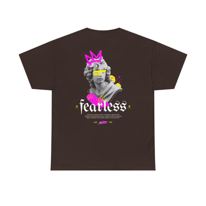 Fearless Statue Graphic Tee — Neon Streetwear T-Shirt