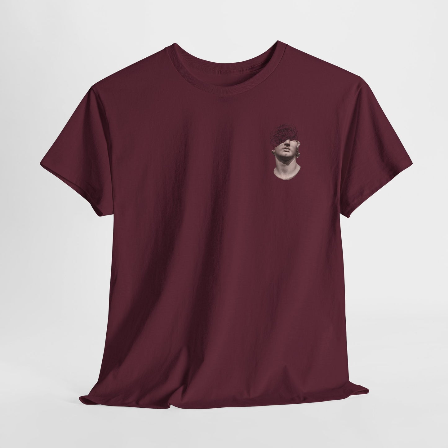 Abstract Mind Art Tee — Surreal Head Scribble Graphic T-Shirt
