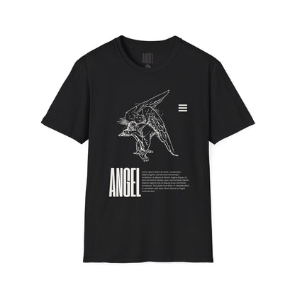 Angel Sketch T‑Shirt — Minimalist Line Art Graphic Tee