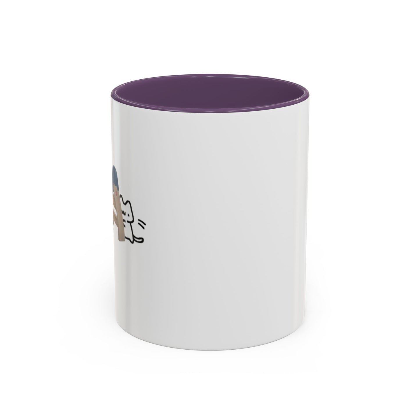 Cute Slide Cat Accent Coffee Mug — Cute Cat Coffee Cup (11/15oz)