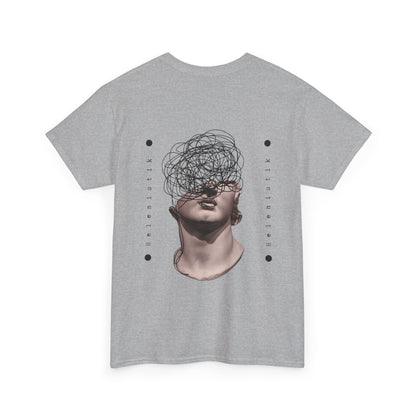 Abstract Mind Art Tee — Surreal Head Scribble Graphic T-Shirt