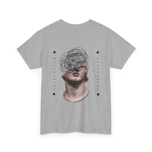 Abstract Mind Art Tee — Surreal Head Scribble Graphic T-Shirt