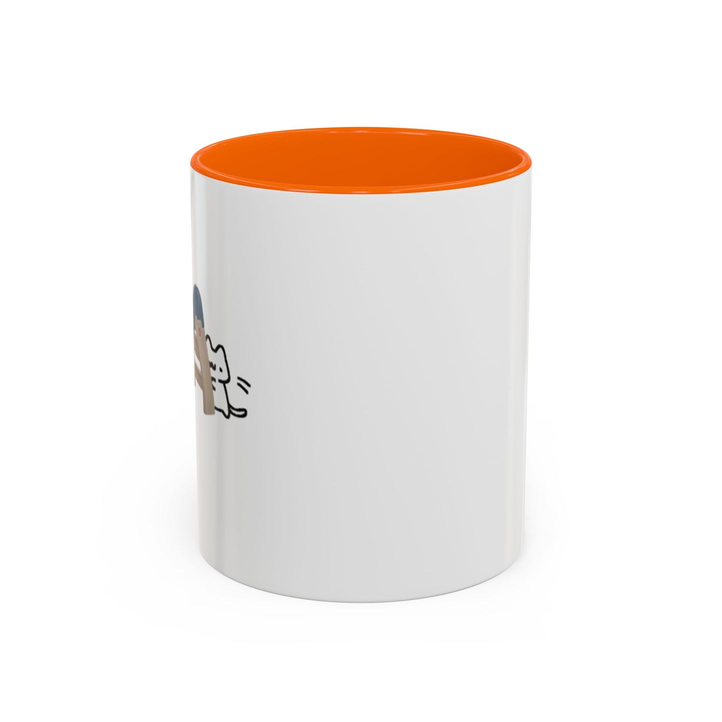 Cute Slide Cat Accent Coffee Mug — Cute Cat Coffee Cup (11/15oz)
