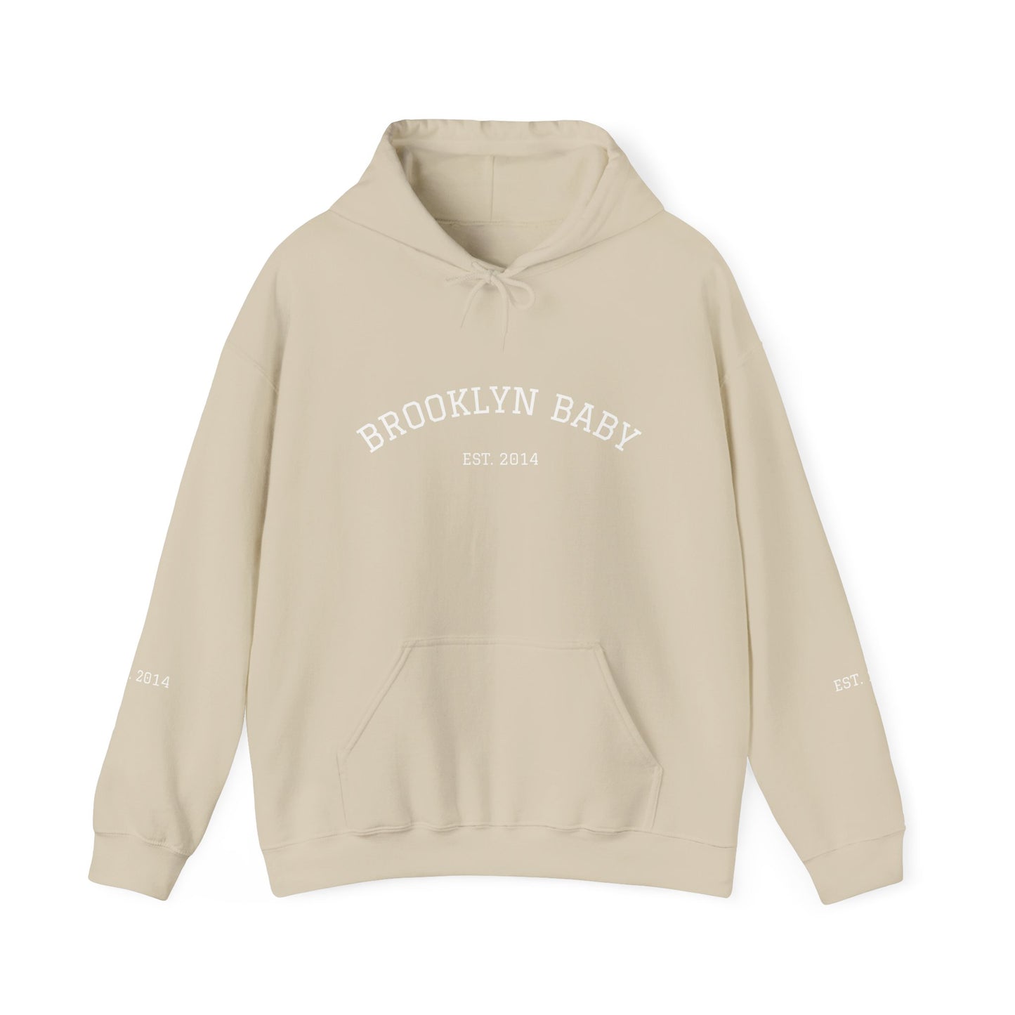 Brooklyn Baby Hoodie – Minimalist 'BROOKLYN BABY EST 2014' Pullover