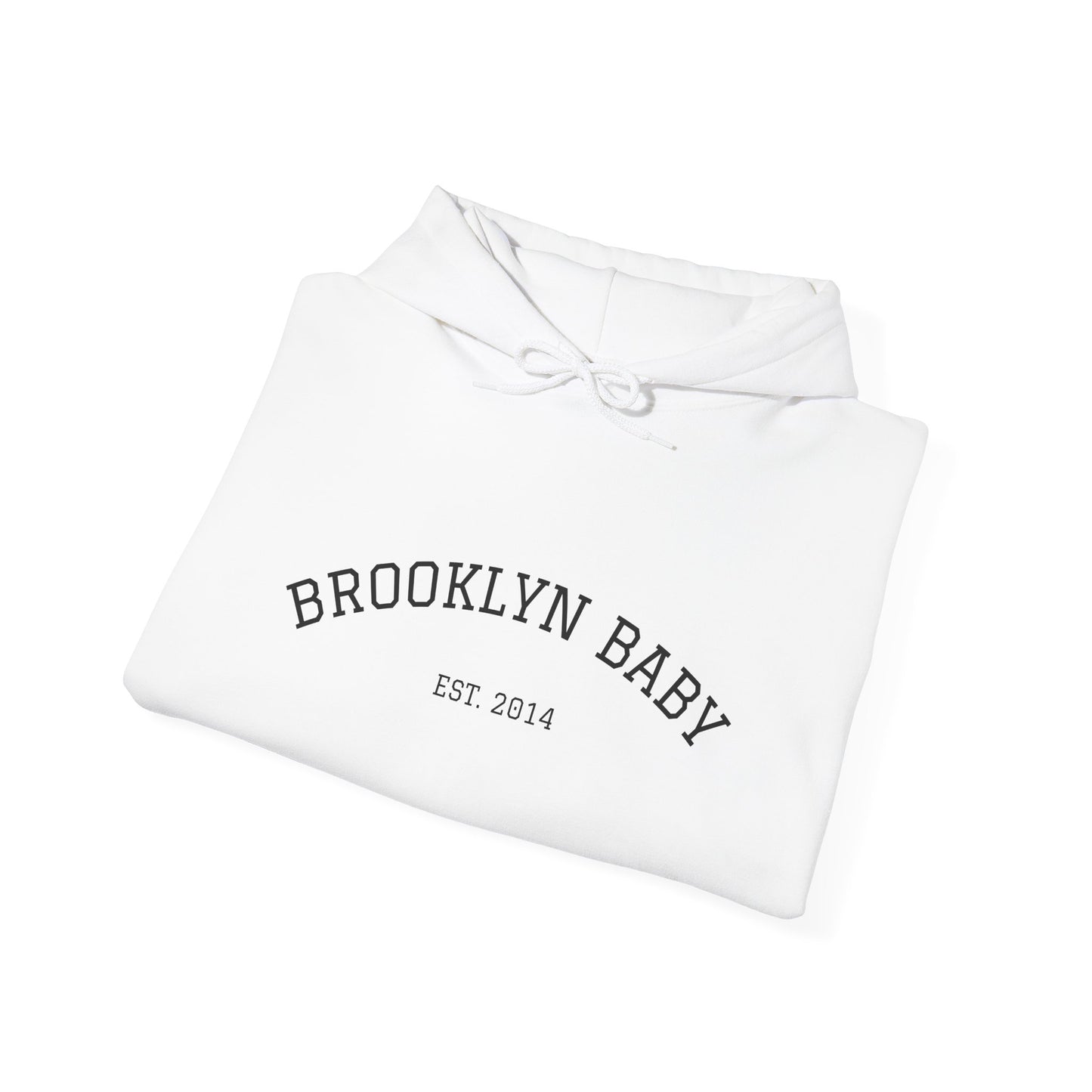 Brooklyn Baby Hoodie – Minimalist 'BROOKLYN BABY EST 2014' Pullover