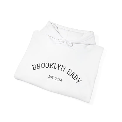 Brooklyn Baby Hoodie – Minimalist 'BROOKLYN BABY EST 2014' Pullover