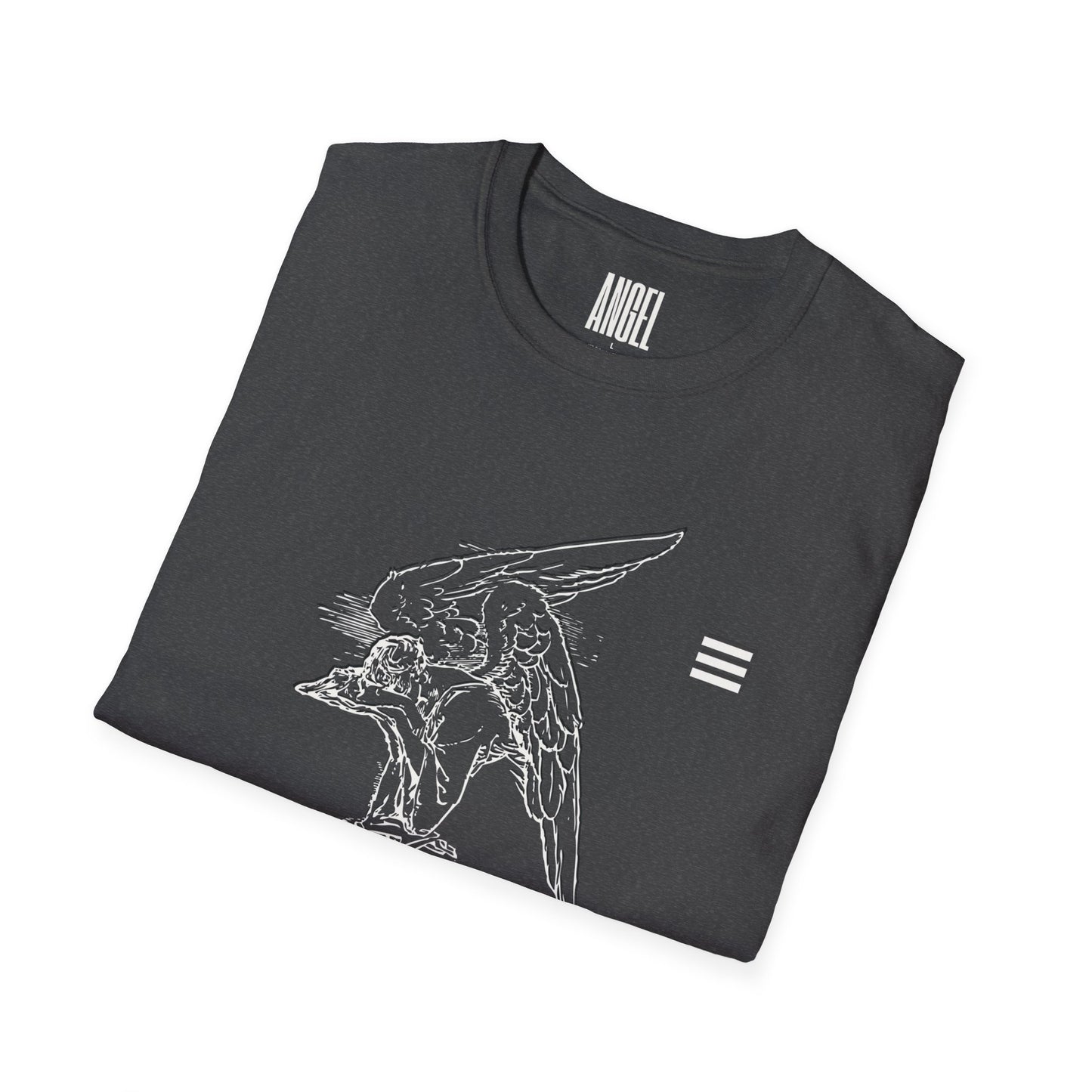 Angel Sketch T‑Shirt — Minimalist Line Art Graphic Tee