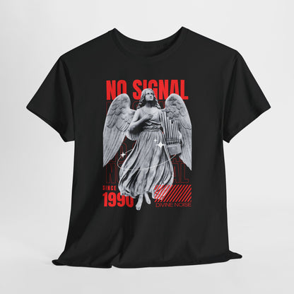 Graphic Tee — 'No Signal' Angel Vintage 1990s Retro Streetwear