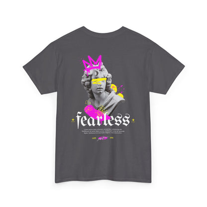 Fearless Statue Graphic Tee — Neon Streetwear T-Shirt