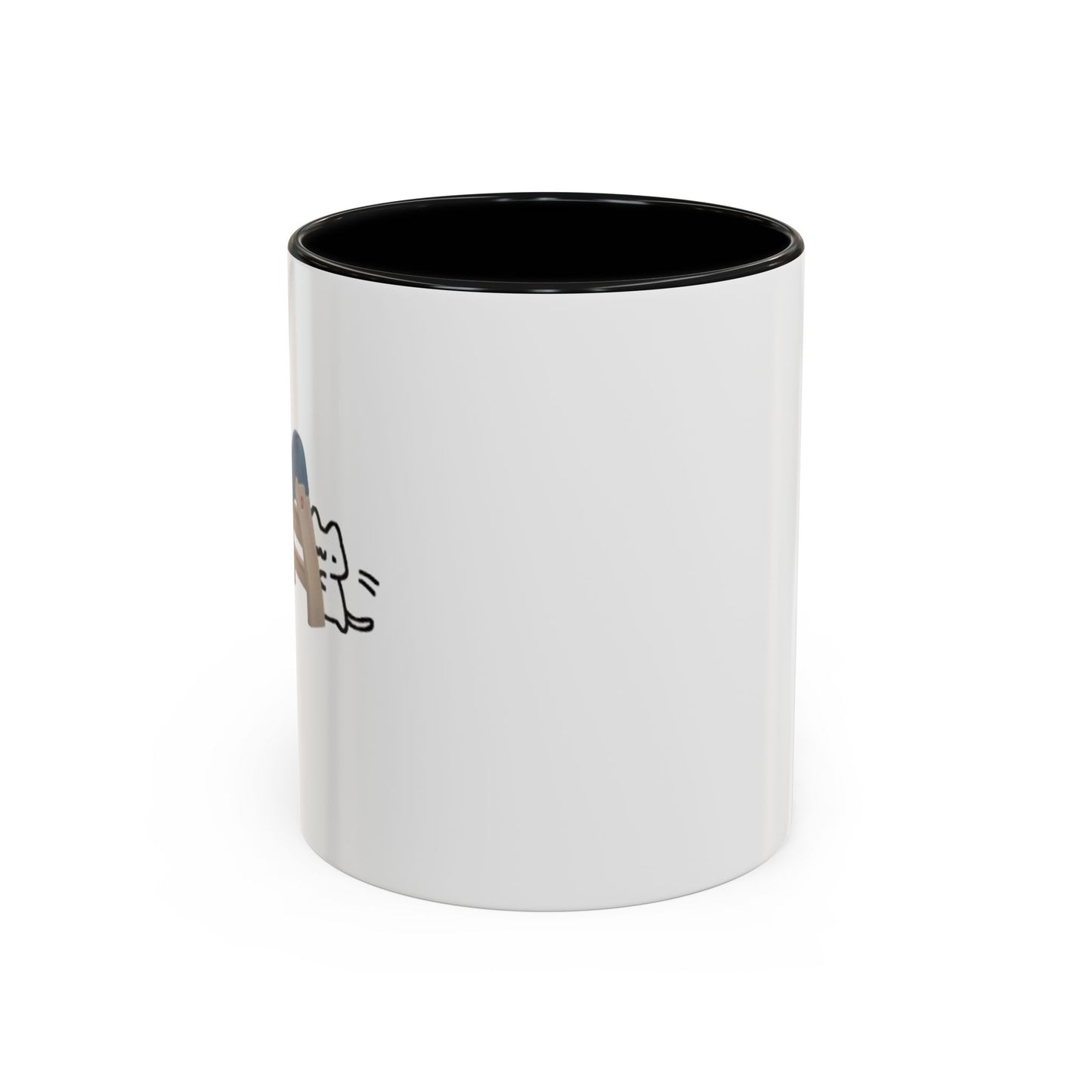 Cute Slide Cat Accent Coffee Mug — Cute Cat Coffee Cup (11/15oz)