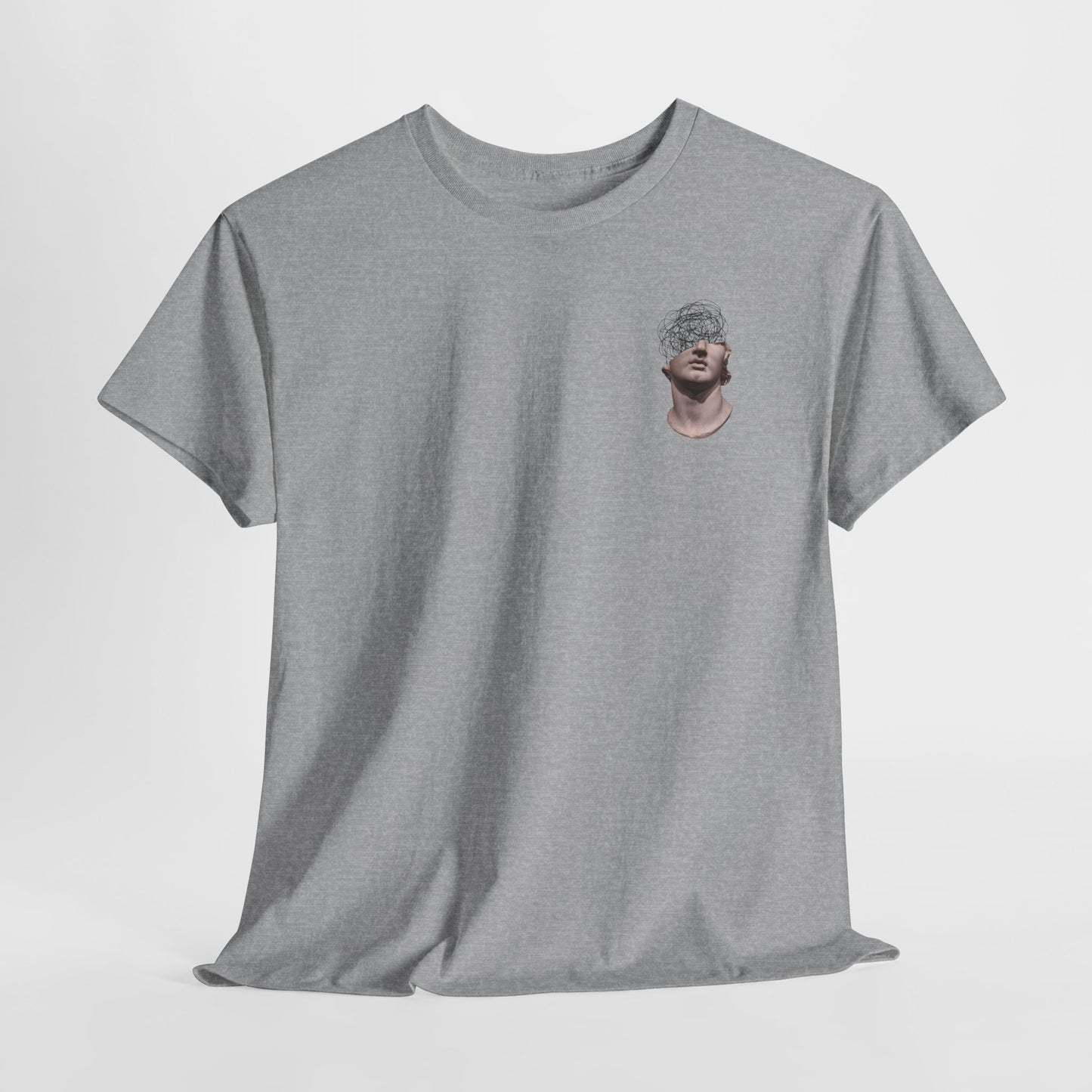 Abstract Mind Art Tee — Surreal Head Scribble Graphic T-Shirt
