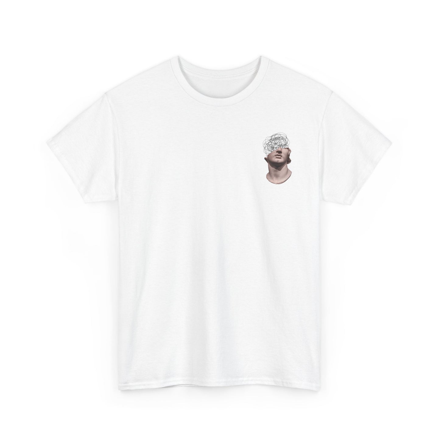 Abstract Mind Art Tee — Surreal Head Scribble Graphic T-Shirt