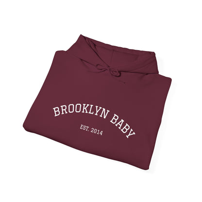 Brooklyn Baby Hoodie – Minimalist 'BROOKLYN BABY EST 2014' Pullover