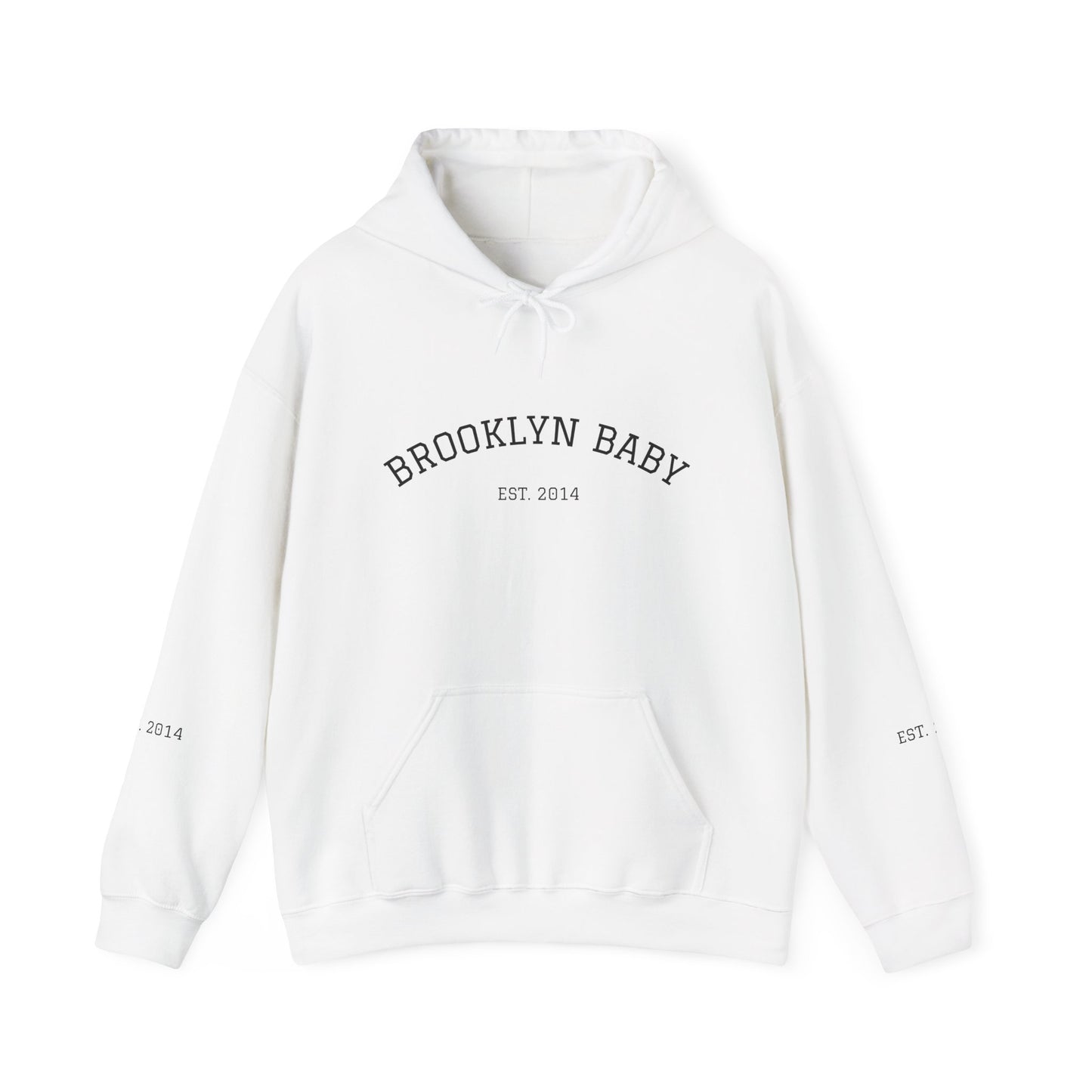 Brooklyn Baby Hoodie – Minimalist 'BROOKLYN BABY EST 2014' Pullover
