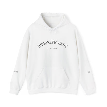 Brooklyn Baby Hoodie – Minimalist 'BROOKLYN BABY EST 2014' Pullover