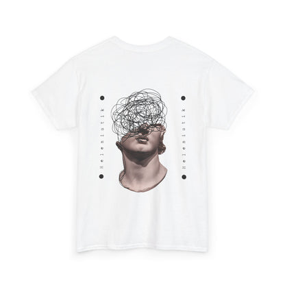 Abstract Mind Art Tee — Surreal Head Scribble Graphic T-Shirt