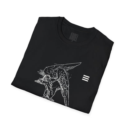 Angel Sketch T‑Shirt — Minimalist Line Art Graphic Tee