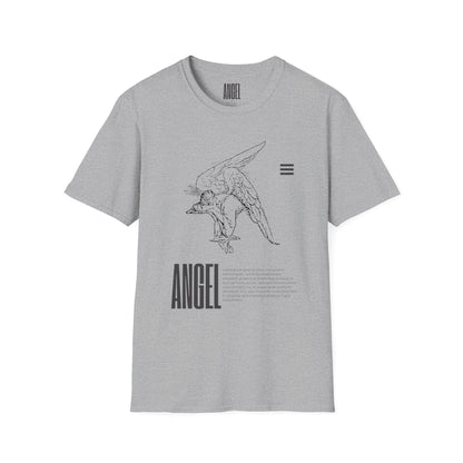 Angel Sketch T‑Shirt — Minimalist Line Art Graphic Tee
