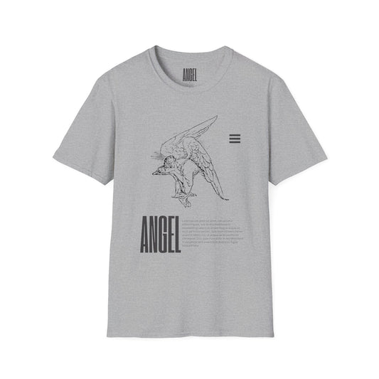 Angel Sketch T‑Shirt — Minimalist Line Art Graphic Tee