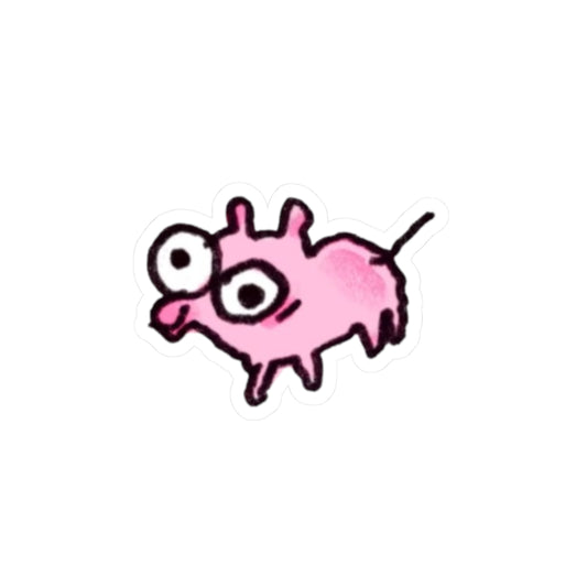 Cute Pink Doodle Pig Sticker "I Am Ugly"— Kiss-Cut Vinyl Sticker for Laptops & Water Bottles