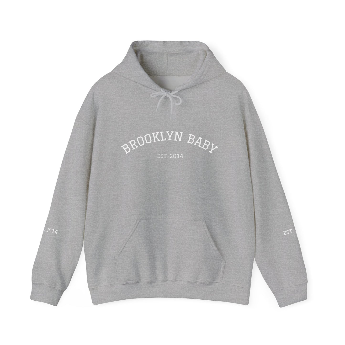 Brooklyn Baby Hoodie – Minimalist 'BROOKLYN BABY EST 2014' Pullover