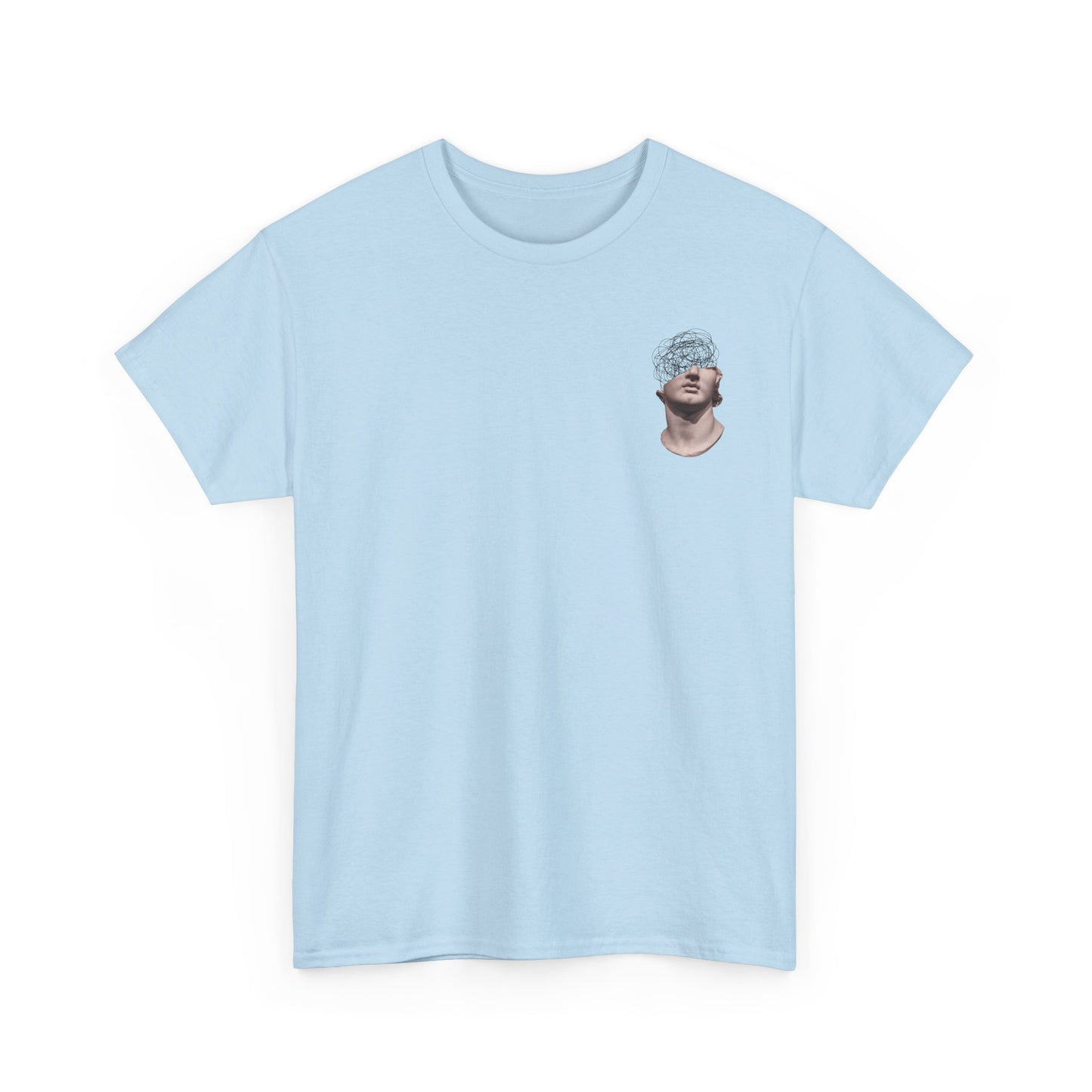 Abstract Mind Art Tee — Surreal Head Scribble Graphic T-Shirt